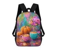 sinyumoney Autumn Coffee Still Life Art Print Backpack School Water Resistant Travel Backpack Computer Bag - Perfect for Travel, Work And Daily Use 17inch