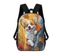 sinyumoney Autumn Corgi Adventure Backpack School Bag Business Durable Laptop Bag for Campus Outdoor Travel Sports 17inch