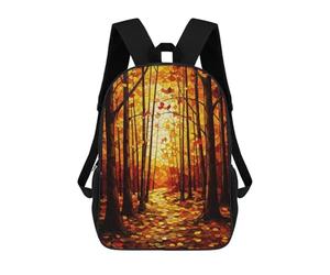 sinyumoney Autumn Forest Mosaic Backpack School Bag Large Water Resistant Laptop Backpack for Teenage Girls Boys Women Men 17inch