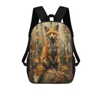 sinyumoney Autumn Fox in Forest-1 School Backpack Large School Backpack for Boys for Campus Outdoor Travel Sports 17inch