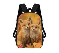 sinyumoney Autumn Foxes with Pumpkins School Backpack Business Durable Laptop Bag for Camping Outdoor Adventures And Daily Travel 17inch