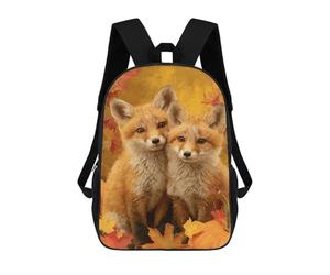 sinyumoney Autumn Foxes with Pumpkins School Backpack Business Durable Laptop Bag for Camping Outdoor Adventures And Daily Travel 17inch