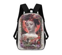 sinyumoney Autumn Geisha Art Print Backpack School Bag Large Lightweight Casual Backpack for Campus Outdoor Travel Sports 17inch