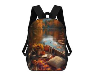 sinyumoney Autumn Lakeside Serenity Backpack School Bag Business Durable Laptop Bag for Boys/Girls/Teenagers 17inch