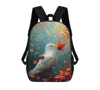 sinyumoney Autumn Leaf Dove Art Print School Bags Large Water Resistant Laptop Backpack - Perfect for Travel, Work And Daily Use 17inch