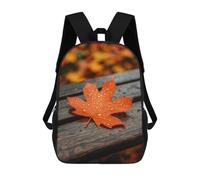 sinyumoney Autumn Leaf with Dew Drops Backpack School Bag Large School Backpack for Boys for Teenage Girls Boys Women Men 17inch
