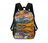 sinyumoney Autumn Mountain Reflections School Backpack Fashion Stationery Backpack Waterproof Casual Daypacks for Camping Outdoor Adventures And Daily Travel 17inch