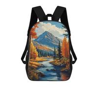 sinyumoney Autumn Mountain River Daypack Casual Backpacks School Bag For Girls Boys High College Teenagers Rucksack Men Women Travel Laptop Rucksack College Bookbag 17inch