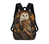sinyumoney Autumn Owl Backpack School Bag Secondary Causal Travel High School Bags for School/Work/Travel 17inch
