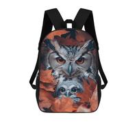 sinyumoney Autumn Owl Family School Backpack Large School Backpack for Boys for Campus Outdoor Travel Sports 17inch