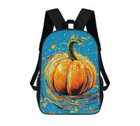 sinyumoney Autumn Pumpkin Art Print 3D Printed 17inch School Bag Children's School Backpack Travel Backpacks Casual Fashion Bag for Kids School Students