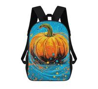 sinyumoney Autumn Pumpkin Art Print Backpack School Bag Fashion Stationery Backpack Waterproof Casual Daypacks- Perfect for Travel, Work And Daily Use 17inch
