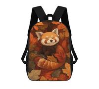 sinyumoney Autumn Red Panda Bliss School Bags School Secondary High School College Backpack Travel for Men, Women & Teenage Boys 17inch
