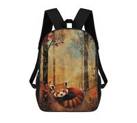 sinyumoney Autumn Red Panda Children’s Backpack Girls Boys, Rucksack Bag, Daypack, Primary School, Perfect for Back to Kids School Or PE, Gifts And Travel 17inch