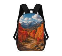 sinyumoney Autumn Road to Snowy Mountains Backpack School Bag Water Resistant Travel Backpack Computer Bag for Camping Outdoor Adventures And Daily Travel 17inch