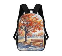 sinyumoney Autumn Serenity Backpack 3D Printed Children's School Backpack for Kids High Capacity Travel Rucksacks Book Bags Kids School Bag Back Pack 17inch