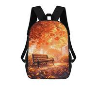 sinyumoney Autumn Serenity Kids School Backpack School Bag 3D Printed School Bag for Boys Elementary And Middle School Students 17inch