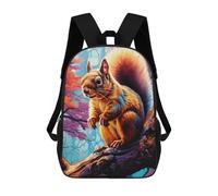 sinyumoney Autumn Squirrel Majesty Kids Backpack, Backpack School Bag, Backpacks Kids School 3D Printed School Bags for Elementary And Middle School Students Teens Birthday Gift 17inch