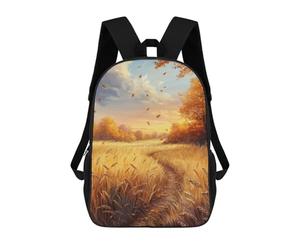 sinyumoney Autumn Wheat Field Path Backpack School Business Laptop Rucksack Bag Unisex Casual Daypack for Teenage Girls Boys Women Men 17inch