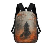 sinyumoney Autumn Witch's Journey 3D Printed 17inch School Bag Children's School Backpack Travel Backpacks Casual Fashion Bag for Kids School Students