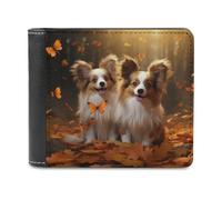sinyumoney Autumnal Canine Bliss-2 3D Print Wallet Holds Bills Credit RFID Blocking Banknote Compartments Purse Youth Guys 11.7cm*9.5cm
