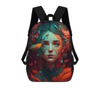 sinyumoney Autumnal Fantasy Portrait -1 School Backpack Business Laptop Rucksack Bag Unisex Casual Daypack for Men/Women 17inch