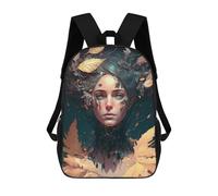 sinyumoney Autumnal Fantasy Portrait Kids Backpack, Kids School Bag 3D Printed School Backpacks for Boys And Teenager School Students 17inch