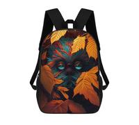 sinyumoney Autumnal Feline Whimsy Kids School Backpack 3D Printed Backpacks Fashion School Bag Rucksacks for Boys Elementary And Middle School Students 17inch