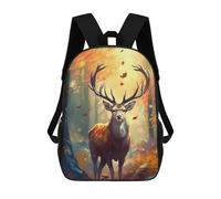 sinyumoney Autumnal Majesty in The Forest Backpacks Kids School Backpack School Bag 3D Printed School Bag for Boys Elementary And Middle School Students 17inch
