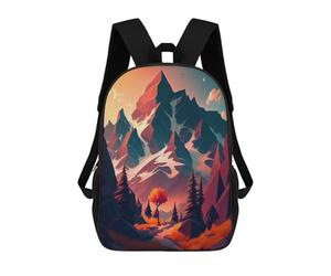 sinyumoney Autumnal Mountain Serenity Backpack School Bag Business Laptop Rucksack Bag Unisex Casual Daypack for Teenage Girls Boys Women Men 17inch