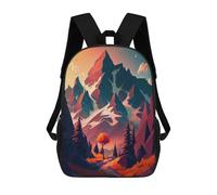 sinyumoney Autumnal Mountain Serenity Backpacks Kids Student Schoolbag,3D Printed Backpacks,Elementary And Middle School Students Backpacks for Boys Girls 17inch