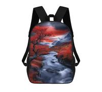 sinyumoney Autumnal Mountain Stream Backpack School Bag Travel College Rucksack Backpacks for Girl, Teen Girls 17inch
