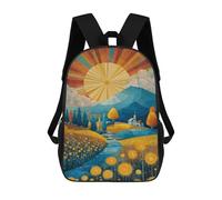 sinyumoney Autumnal Serenity Landscape School Bags Large Water Resistant Laptop Backpack - Perfect for Travel, Work And Daily Use 17inch