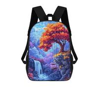 sinyumoney Autumnal Swing by Waterfall Backpack School Bag Lightweight Casual Daypack School Backpacks for School/Work/Travel 17inch