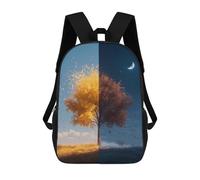 sinyumoney Autumn's Dual Beauty Day & Night Backpacks Kids Student Schoolbag 3D Printed Backpacks Elementary And Middle School Students Backpacks for Boys Girls 17inch