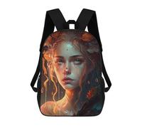 sinyumoney Autumn's Tears Fantasy Portrait School Backpack for Girls Backpack Water Repellent Casual Daypack Lightweight Rucksack Boy Girl School Backpack 17inch