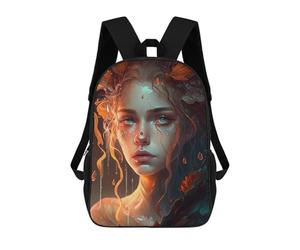 sinyumoney Autumn's Tears Fantasy Portrait School Backpack Water Resistant School Bag Business Backpack for Boys/Girls/Teenagers 17inch