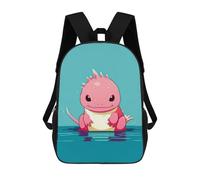 sinyumoney Axolotl Animal Fantasy School Backpack Lightweight Casual Daypack School Backpacks for Boys/Girls/Teenagers 17inch
