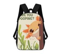 sinyumoney Axolotl Are You Pooping Backpack School Bag Business Laptop Rucksack Bag Unisex Casual Daypack for Teenage Girls Boys Women Men 17inch