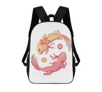 sinyumoney Axolotl Yin Yang Backpack 3D Printed Kids School Backpack High Capacity Travel Backpacks Book Bags Kids Backpack 17inch