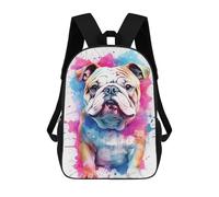 sinyumoney Baby Bulldog Watercolor School Bags Work Laptop Backpack Rucksack Bag for Camping Outdoor Adventures And Daily Travel 17inch
