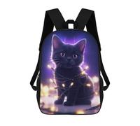 sinyumoney Baby Cat Holiday Lights Backpack School Business Durable Laptop Bag for Camping Outdoor Adventures And Daily Travel 17inch