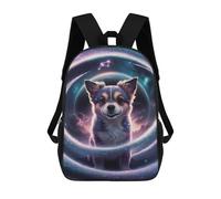 sinyumoney Baby Dog Space Backpack School Bag School Secondary High School College Backpack Travel for Boys/Girls/Teenagers 17inch