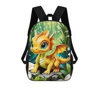 sinyumoney Baby Dragon Kids School Backpack School Bag 3D Printed School Bag for Boys Elementary And Middle School Students 17inch