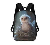 sinyumoney Baby Eagle in Nest Backpack with Pocket 3D Printed Backpacks, Travel Rucksacks Book Bags Kids School Bag 17inch