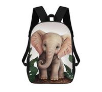 sinyumoney Baby Elephant Cute Animal 3D Printed Children's School Backpack for Kids High Capacity Travel Rucksacks Book Bags Kids School Bag Back Pack 17inch
