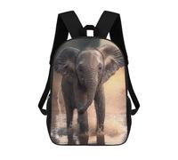 sinyumoney Baby Elephant in Water School Backpack Water Resistant Computer Rucksack for Campus Outdoor Travel Sports 17inch