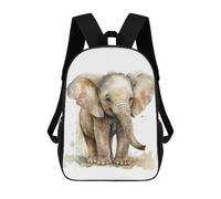 sinyumoney Baby Elephant Watercolor School Backpack Water Resistant Computer Rucksack for Campus Outdoor Travel Sports 17inch