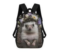 sinyumoney Baby Fluffy Hedgehog Kids' Book Bag 3D Printing School Bag Boys And Girls Cool Knapsack Casual Back Bag for School Students 17inch
