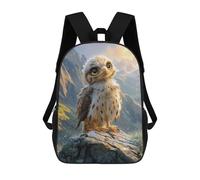 sinyumoney Baby Hawk Mountain View 3D Printed Kids School Bag Rucksacks Children's School Fashion Casual Back Pack High Capacity Travel Book Bags Backpack for Kids 17inch